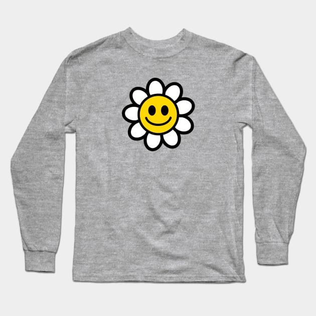 Elle's Smiley Face Daisy Long Sleeve T-Shirt by Vault Emporium